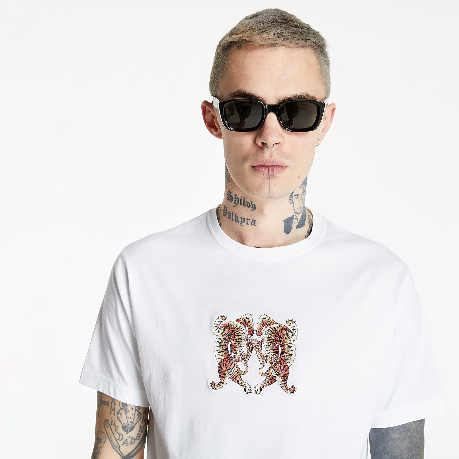 Men's T-shirts maharishi Heart of Tigers T-Shirt White