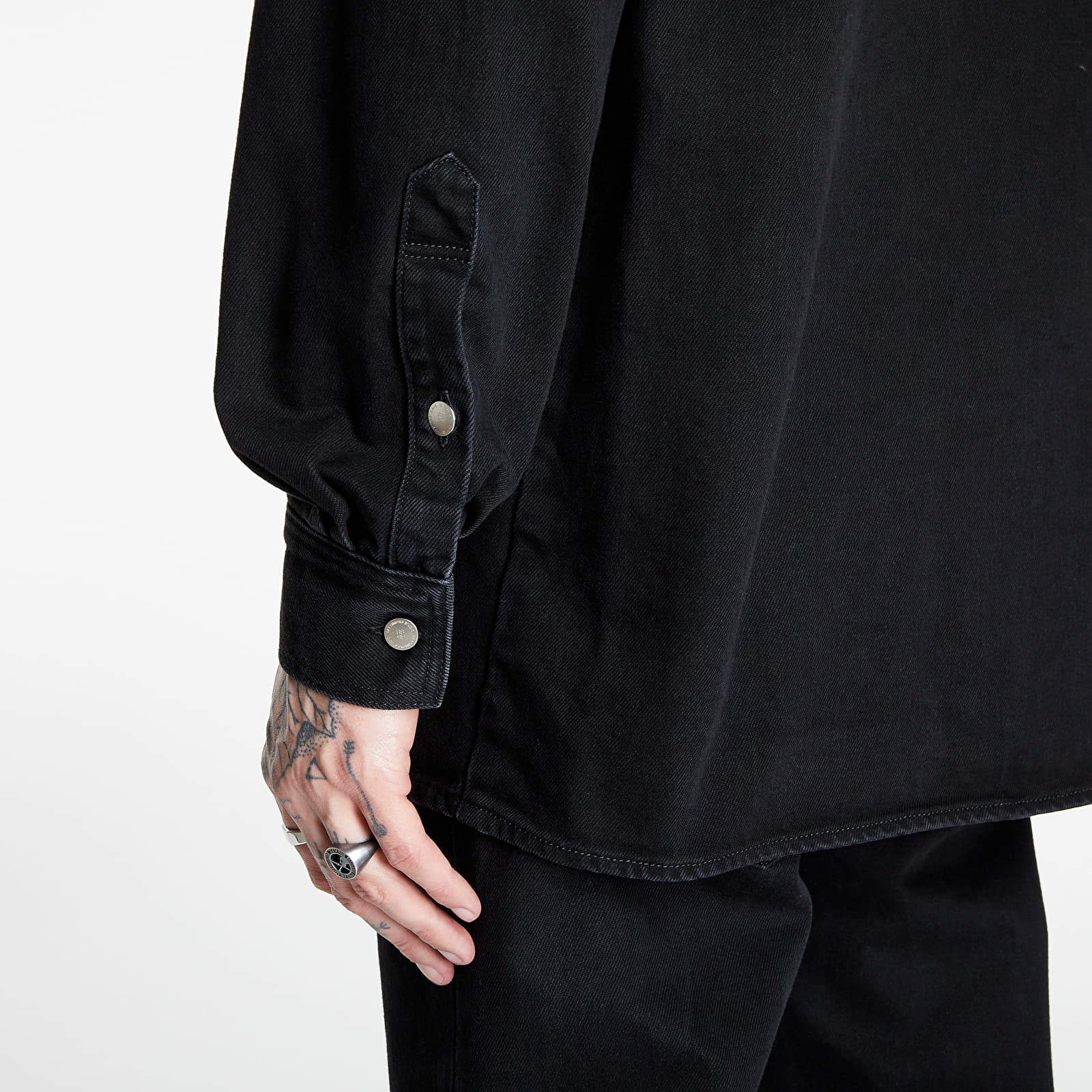 Bundy RAF SIMONS Straight Fit Denim Shirt Black