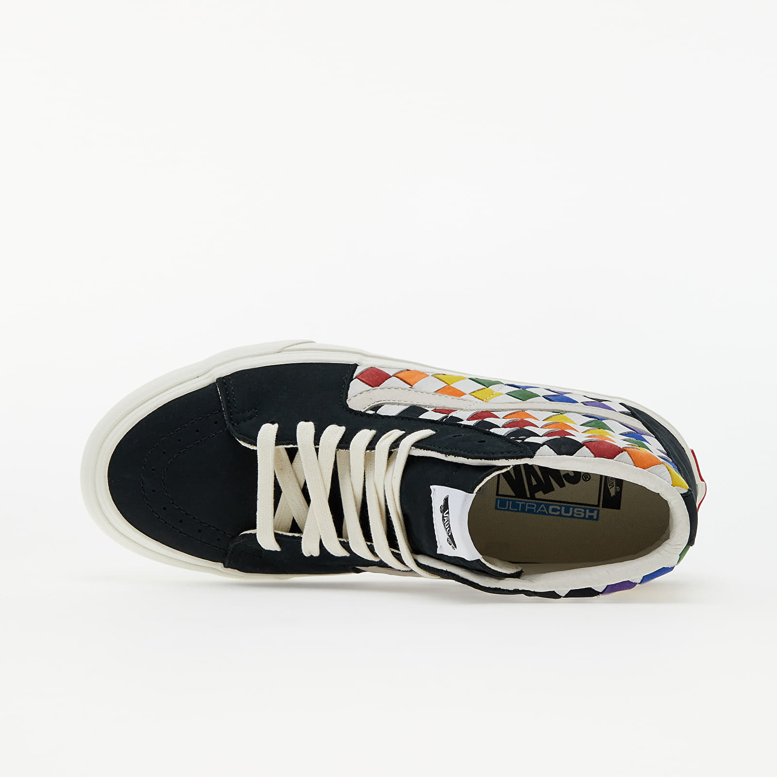 Pánske tenisky a topánky Vans Vault SK8-Hi VLT LX (Pride) Woven Leather/ Rainbow/ Marshmallo