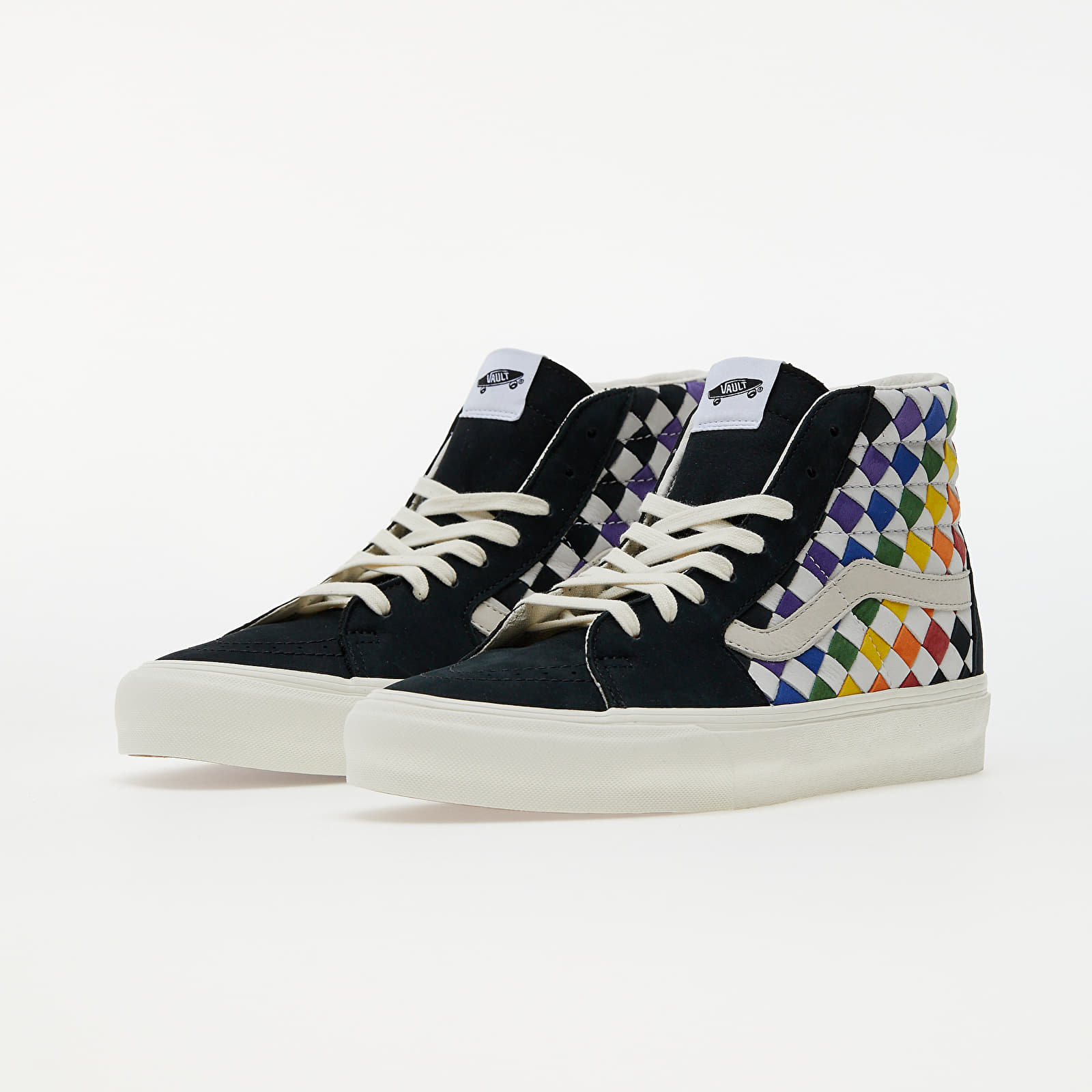 Pánske tenisky a topánky Vans Vault SK8-Hi VLT LX (Pride) Woven Leather/ Rainbow/ Marshmallo
