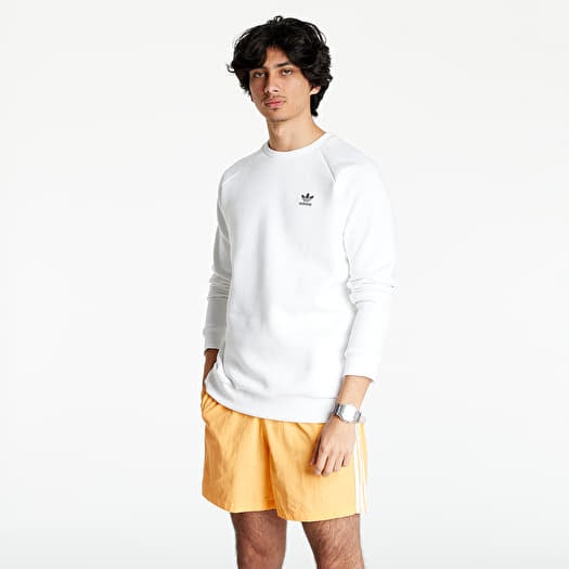 Adidas originals essential crew neck sweatshirt in white cheap