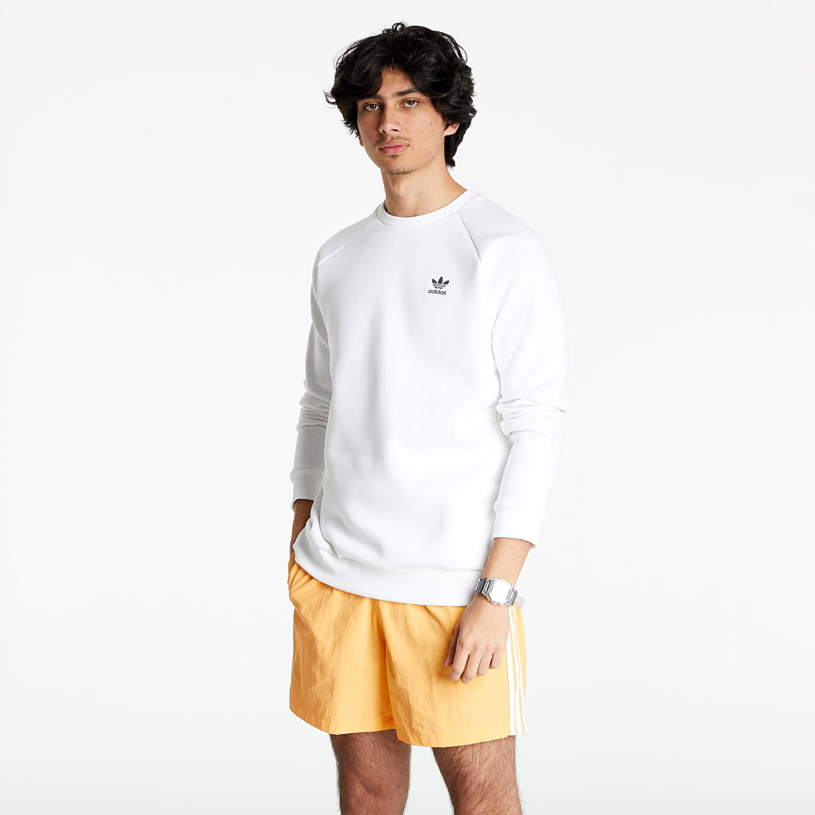 Mikiny adidas Essential Crew White