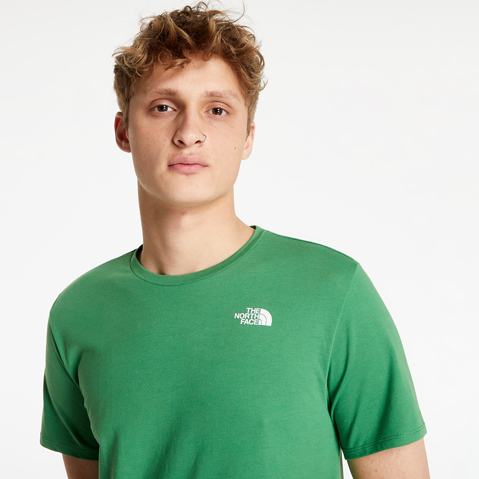 Green north face t shirt cheap
