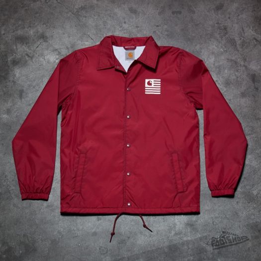 Coach Jackets Carhartt WIP State Coach Jacket Cordovan White Footshop