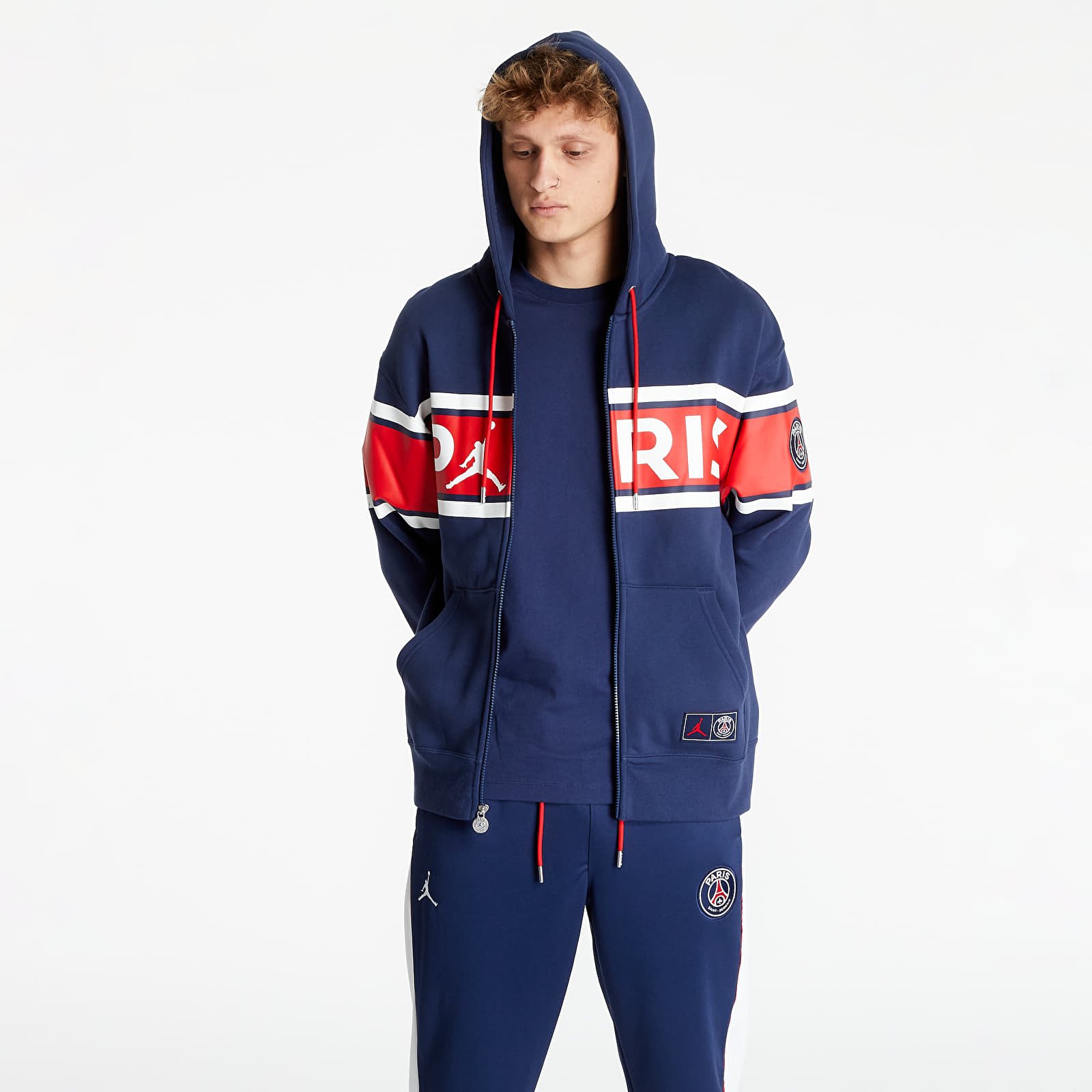 Hoodies and sweatshirts Jordan PSG Fleece FZ Hoodie Midnight Navy White Footshop