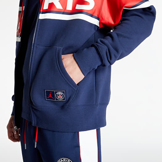 Hoodies and sweatshirts Jordan PSG Fleece FZ Hoodie Midnight Navy White Footshop