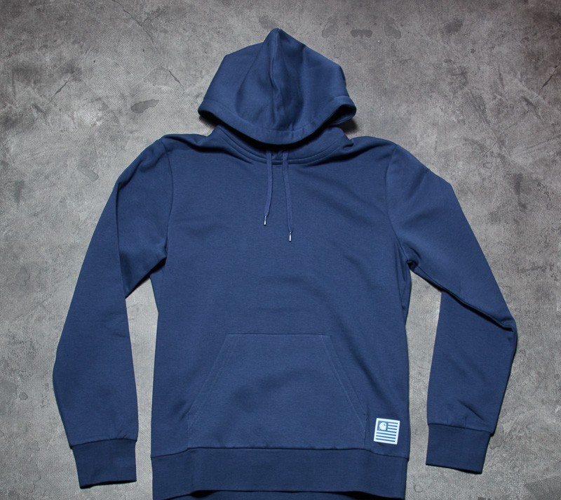 Mikiny Carhartt WIP Hooded State Flag Sweat Blue/ White