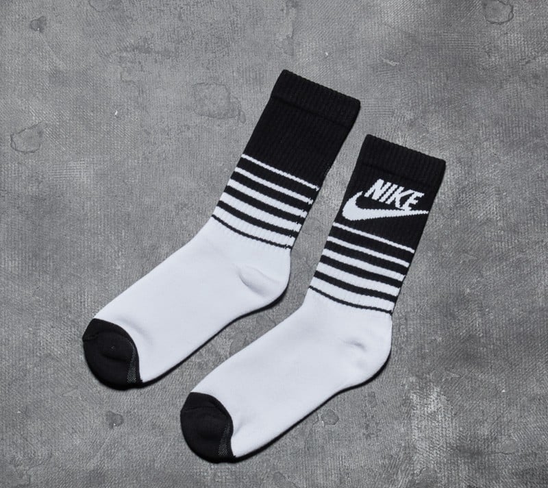 Socks Nike Mens Classic Striped Socks White/ Black