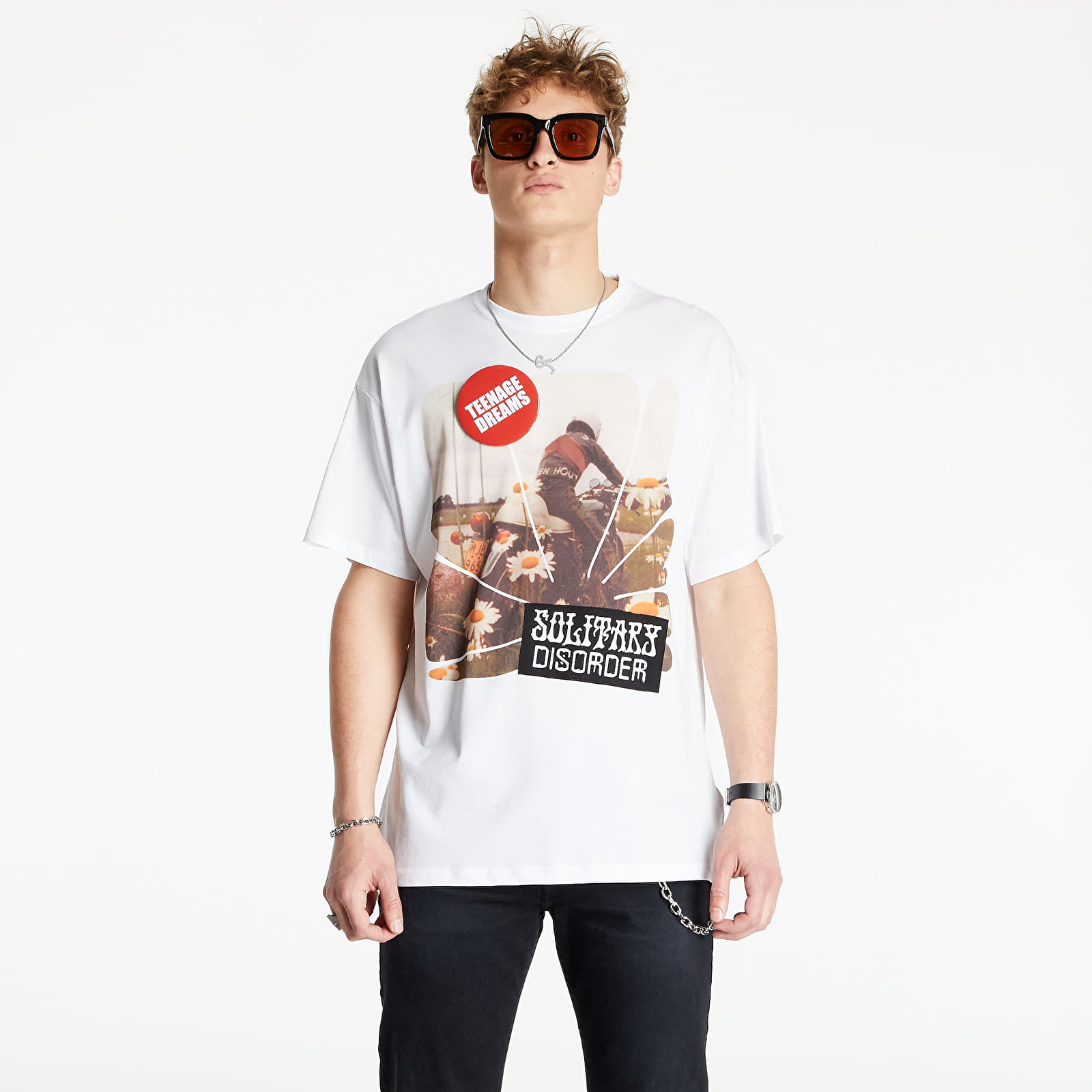 T-shirts RAF SIMONS Big Fit T-Shirt Solitary Disorder White