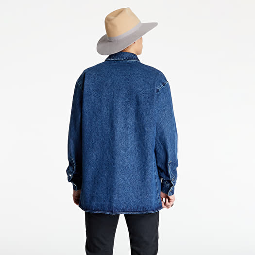 RAF SIMONS Straight Fit Denim Shirt Navy | Footshop