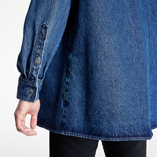 RAF SIMONS Straight Fit Denim Shirt Navy | Footshop