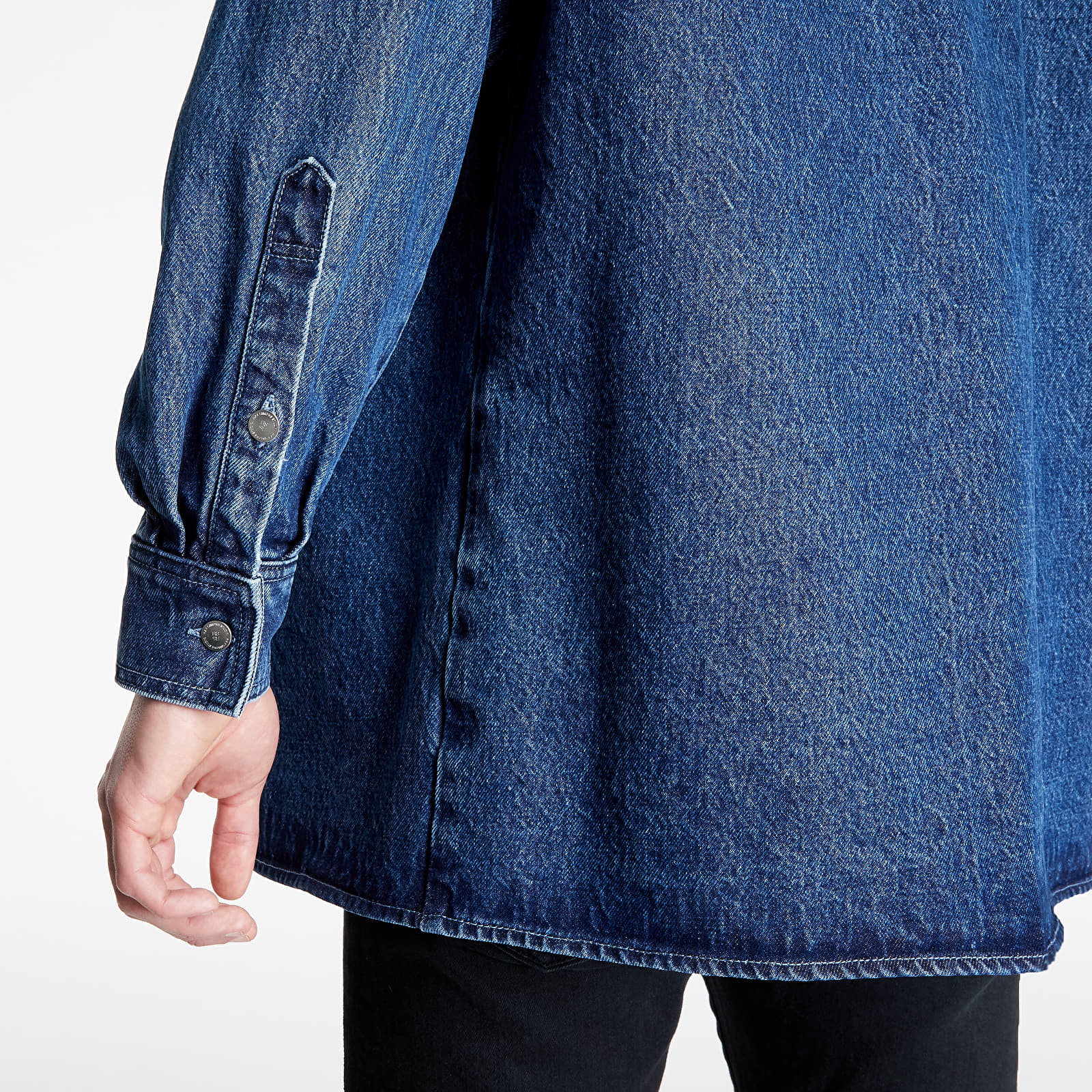 Geci RAF SIMONS Straight Fit Denim Shirt Navy