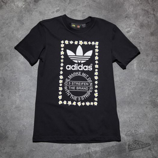 T Shirts and shirts adidas Pharrell Williams Graphic Tee 1 Black White Footshop