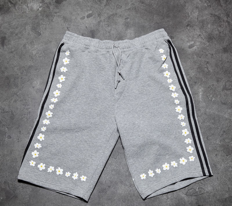 Džíny a kalhoty adidas Pharrell Williams Daisy Long Shorts Melange Grey/ Black