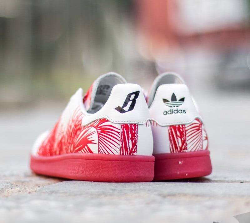 Sko til mænd adidas Pharrell Williams Stan Smith Billionaire Boys Palm FtwWhite/ Red/ Red