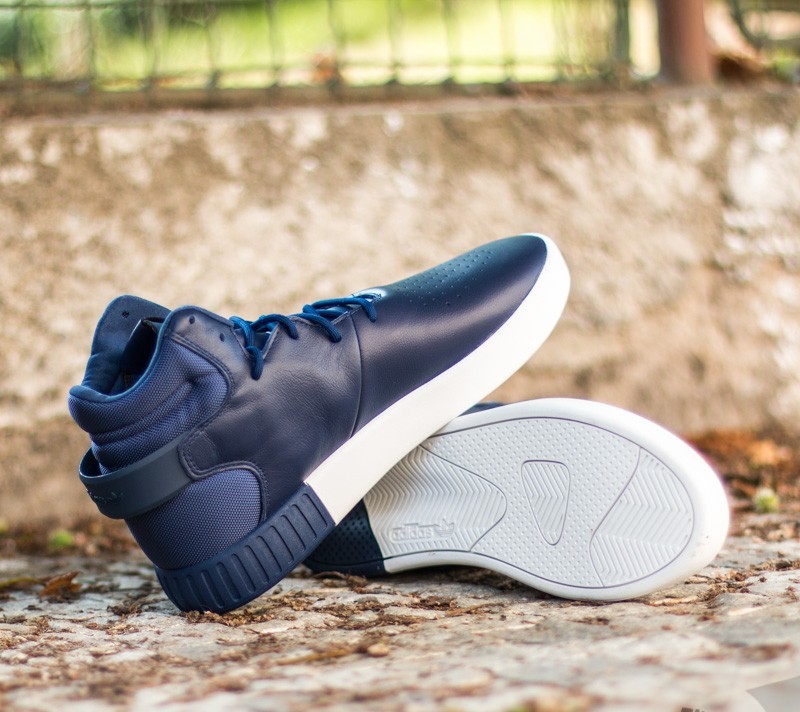 Pánské tenisky a boty adidas Tubular Invader Dark Blue/ Dark Blue/ Vintage White