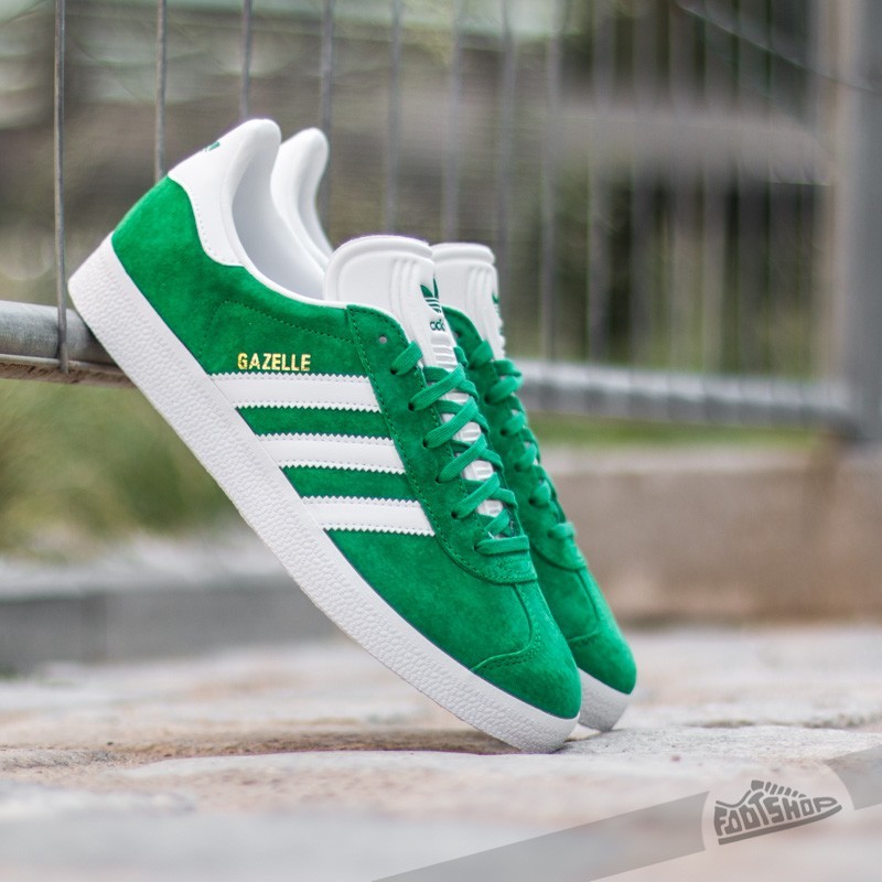 adidas Gazelle Green/ White/ Gold Met