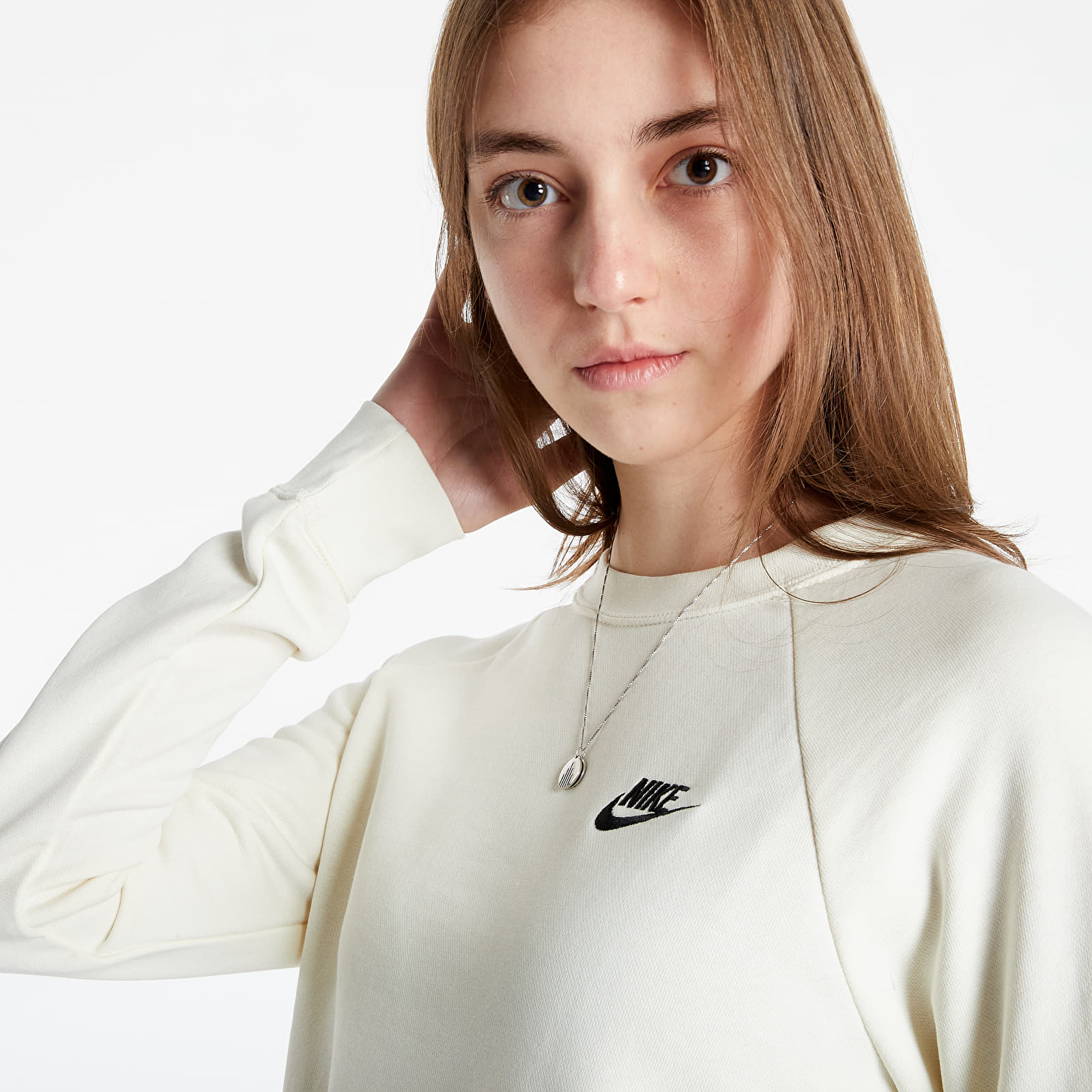 Hoodies and sweatshirts  Nike Sportswear Essential Women's Fleece Crew Coconut Milk/ Black