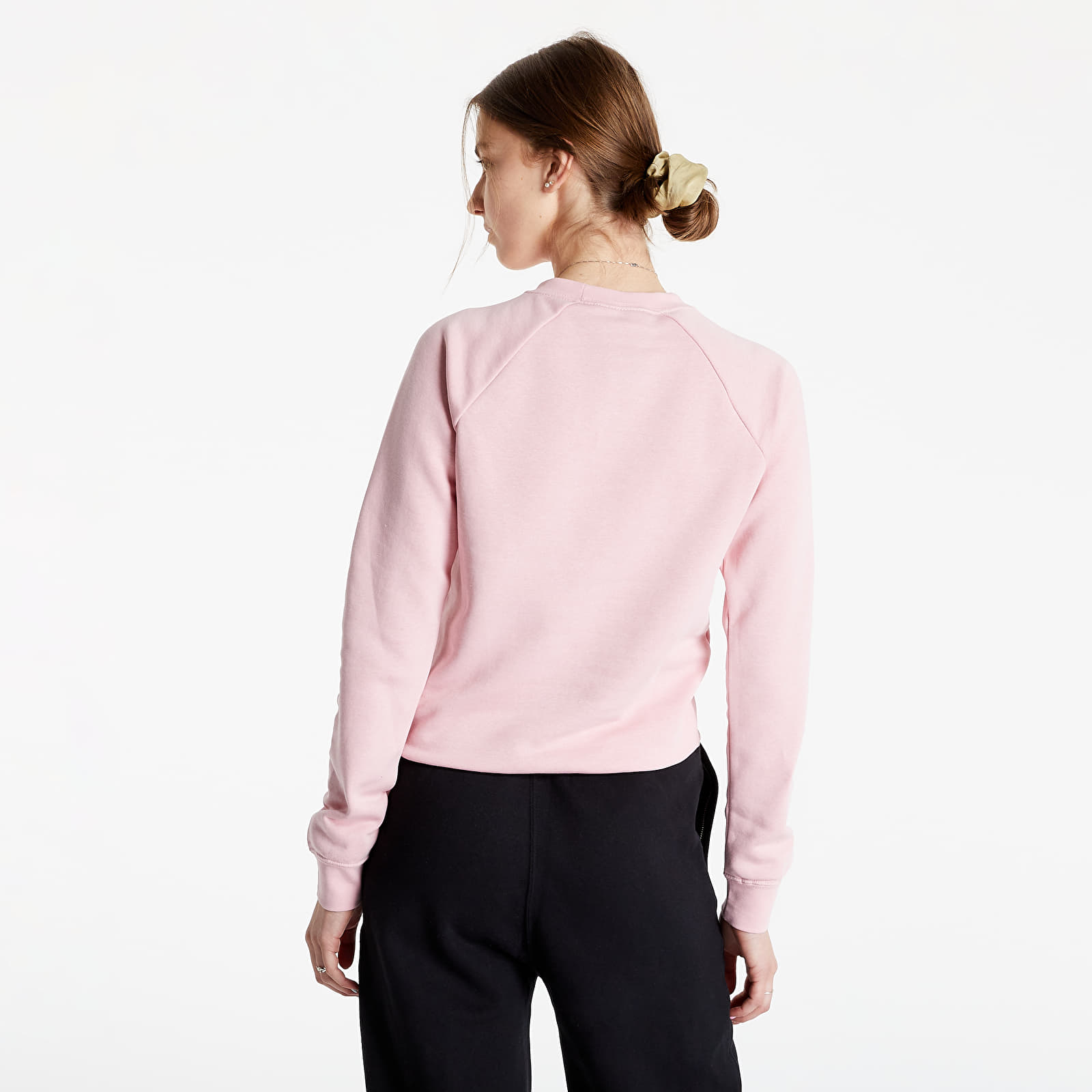 Kapucnis pulóverek és pulcsik Nike Sportswear Essential Women's Fleece Crew Pink Glaze/ White