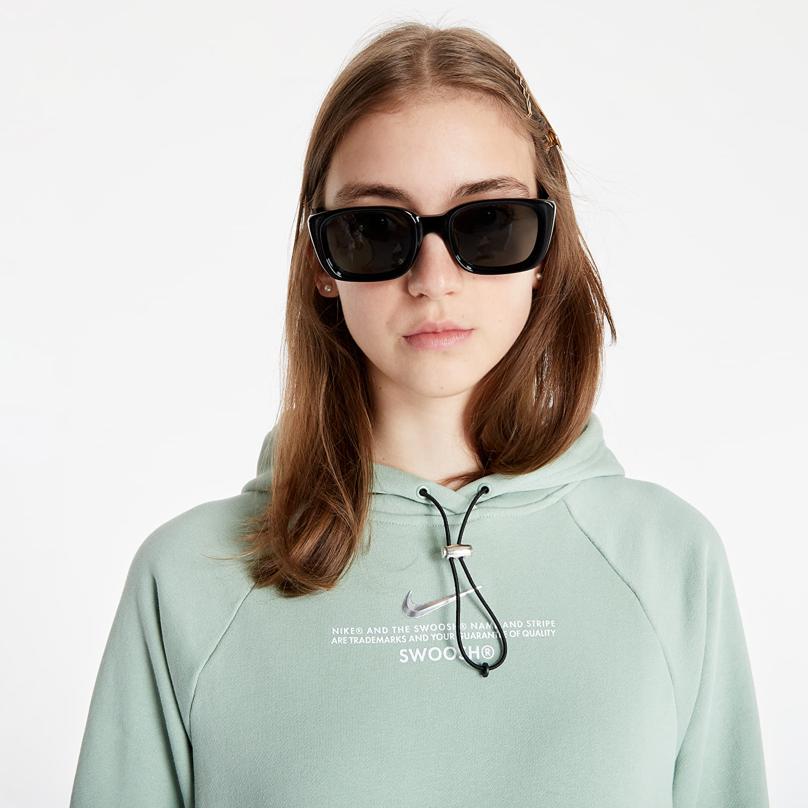 Hoodies and sweatshirts Nike Sportswear Swoosh Women s French Terry Hoodie Steam White Footshop