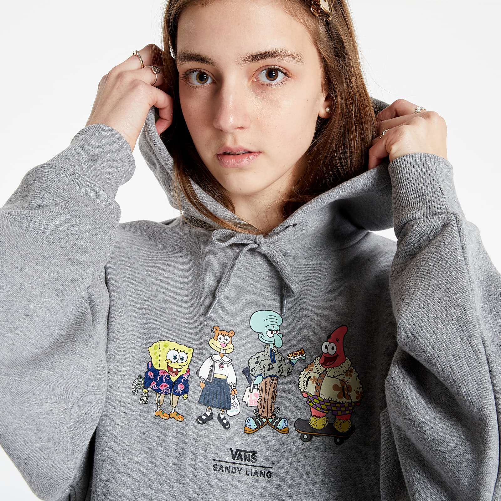 Sweatjacken und Sweatshirts Vans x Spongebob Sandy Liang X Ozhd Hoodie Grey Heather