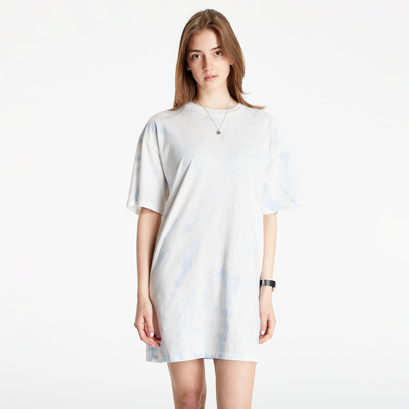 Šaty Levi's® Tee Dress Bleached White/ Blue