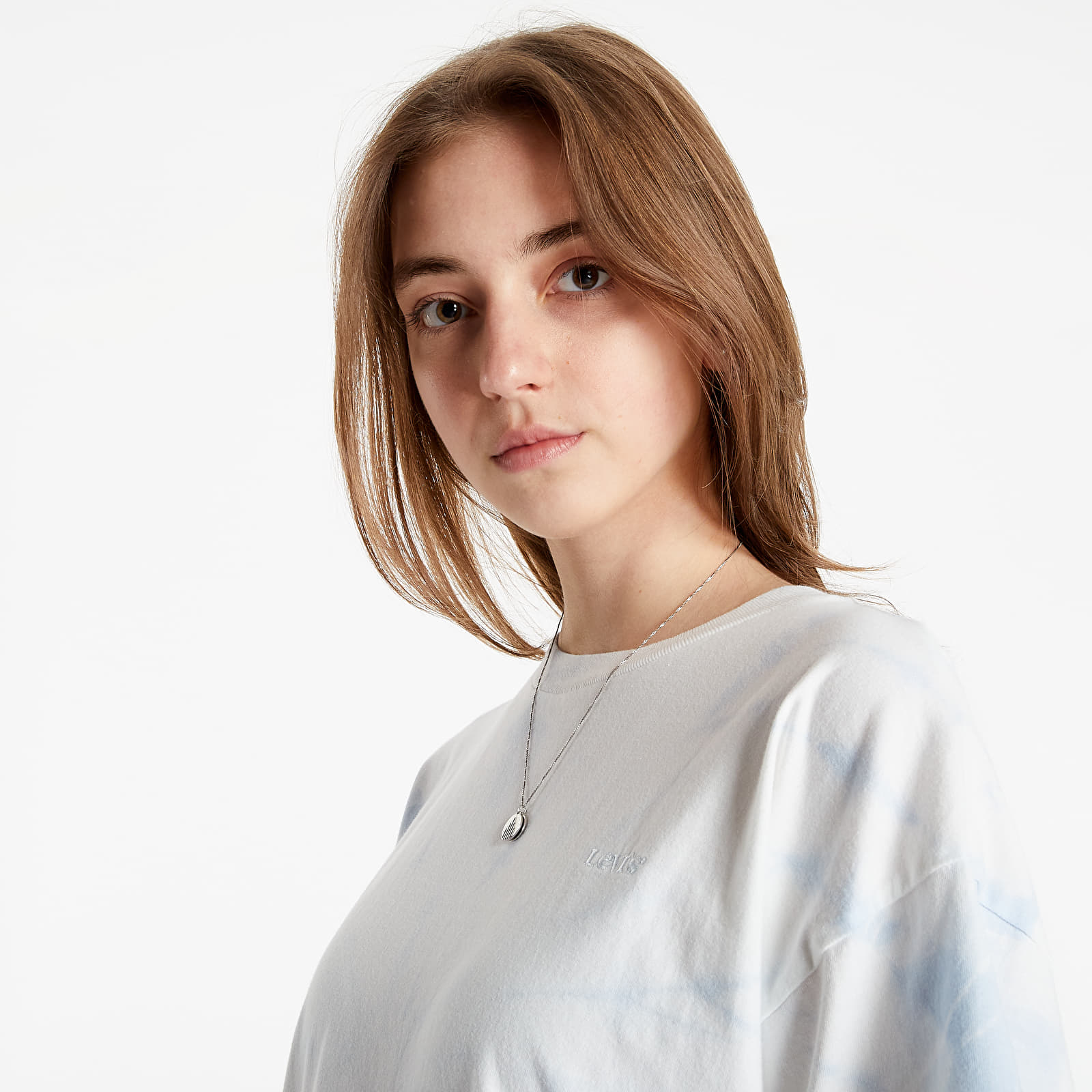 Šaty Levi's® Tee Dress Bleached White/ Blue