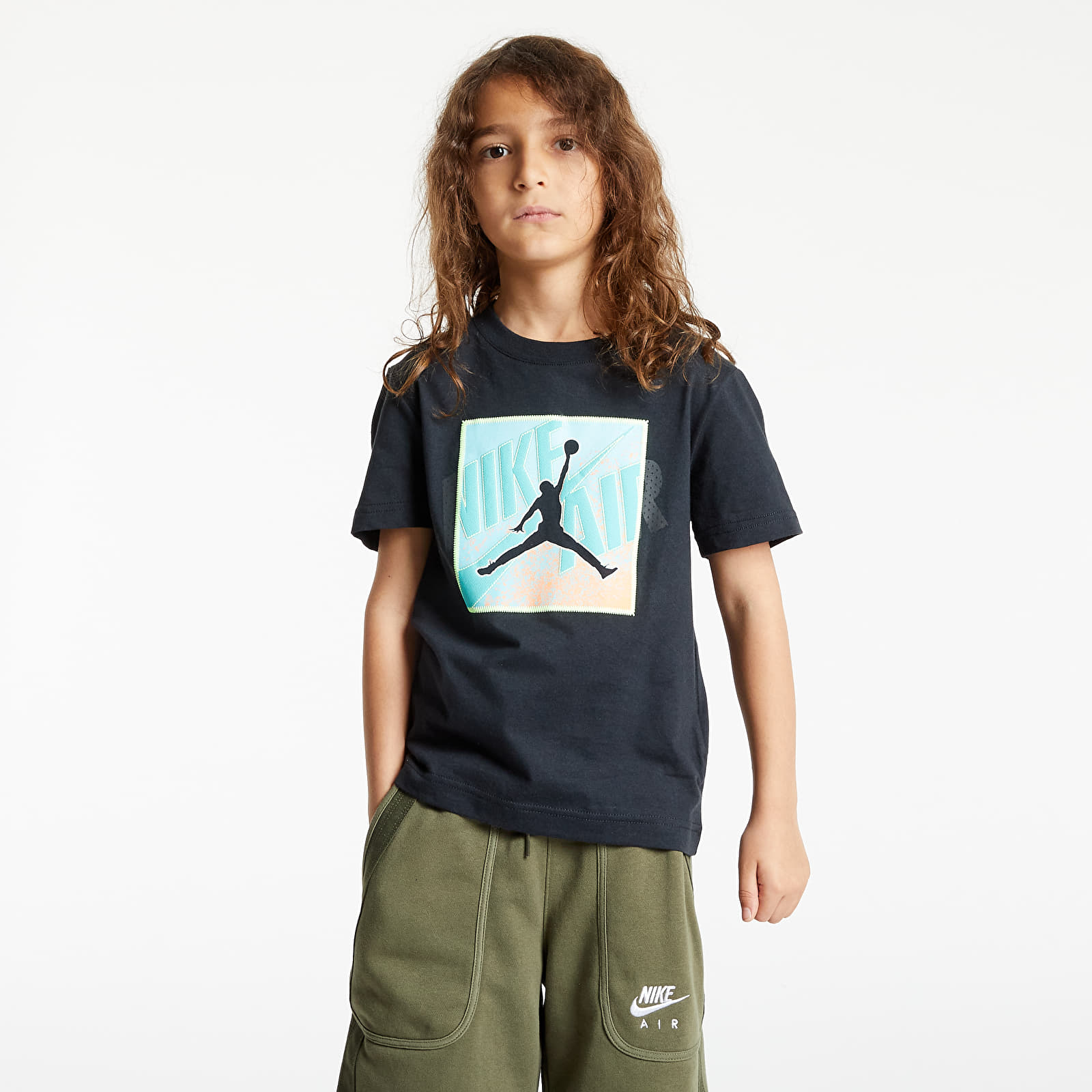 Detské tričká a tielka Jordan Patch Over T-Shirt (2-7Y) Black