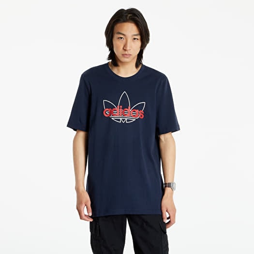 Adidas originals t deals shirt navy red