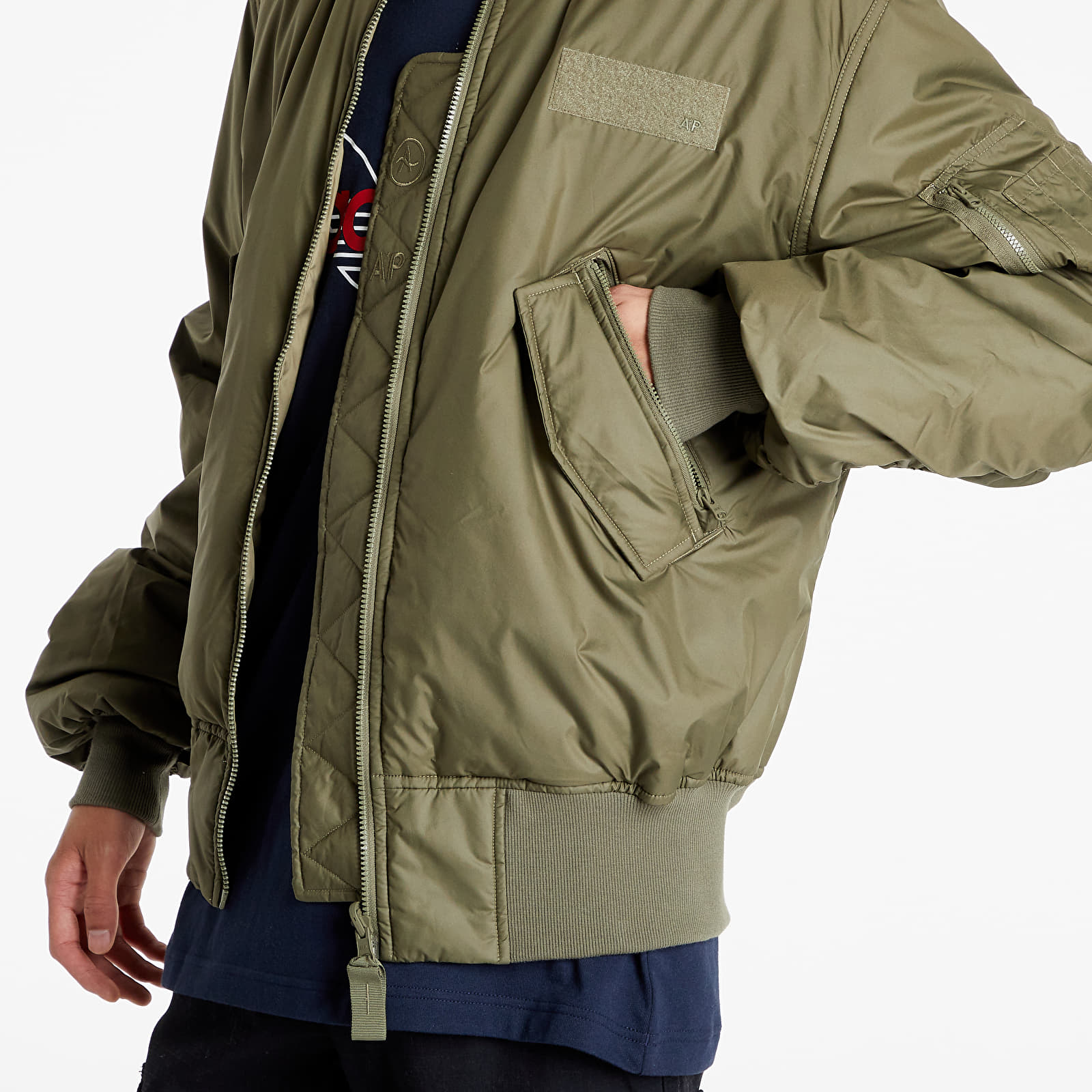 Khaki adidas cheap bomber jacket