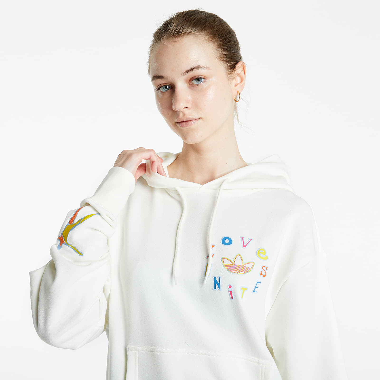 Hanorac adidas Love Unites Hoodie Off White/ Multicolor