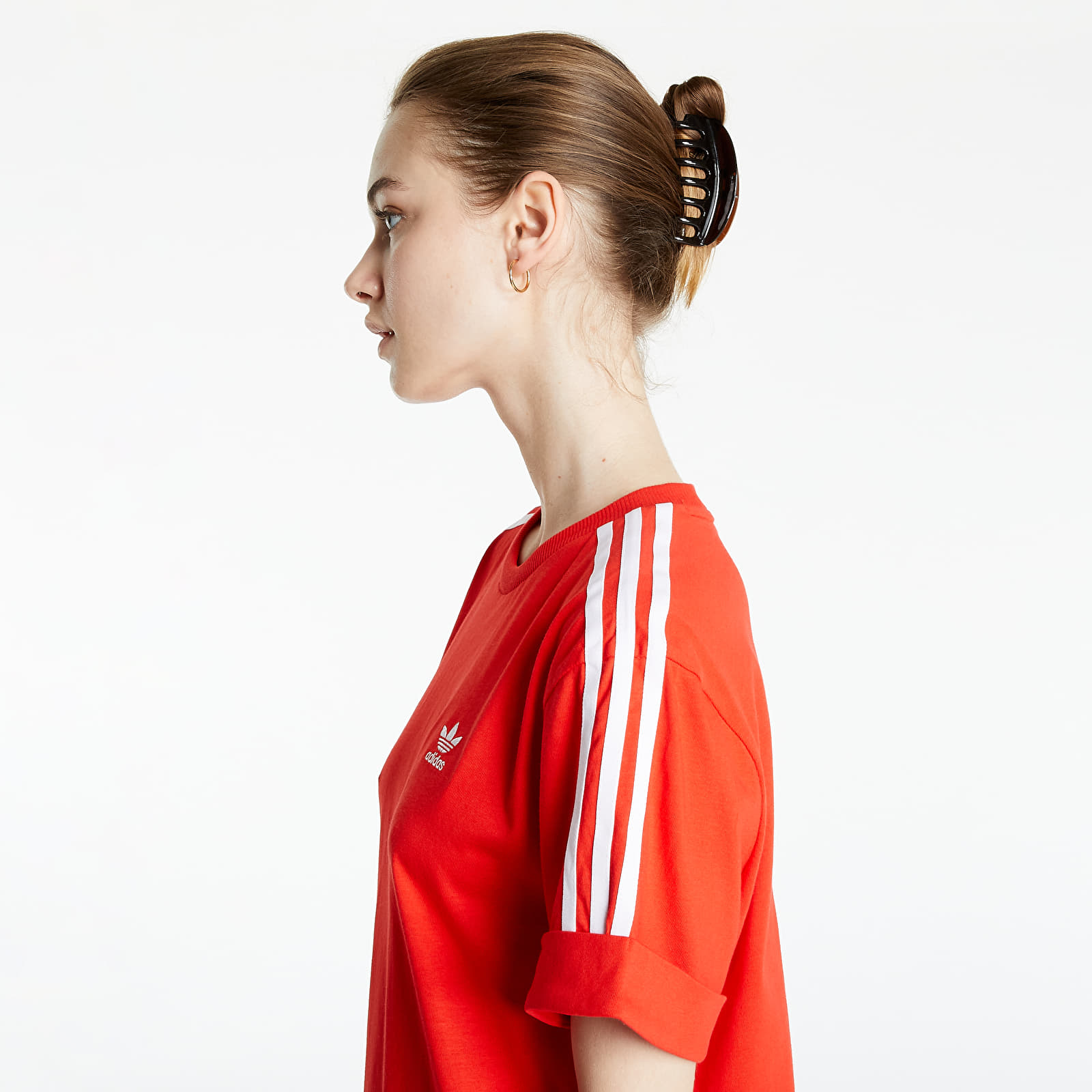 Šaty adidas Adicolor Classics Roll-Up Sleeve Tee Dress Red