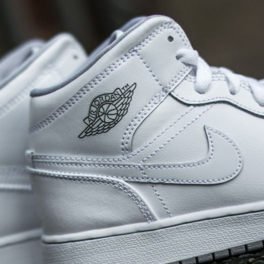 Women's shoes Air Jordan 1 Mid (BG) White/ White-Wolf Grey