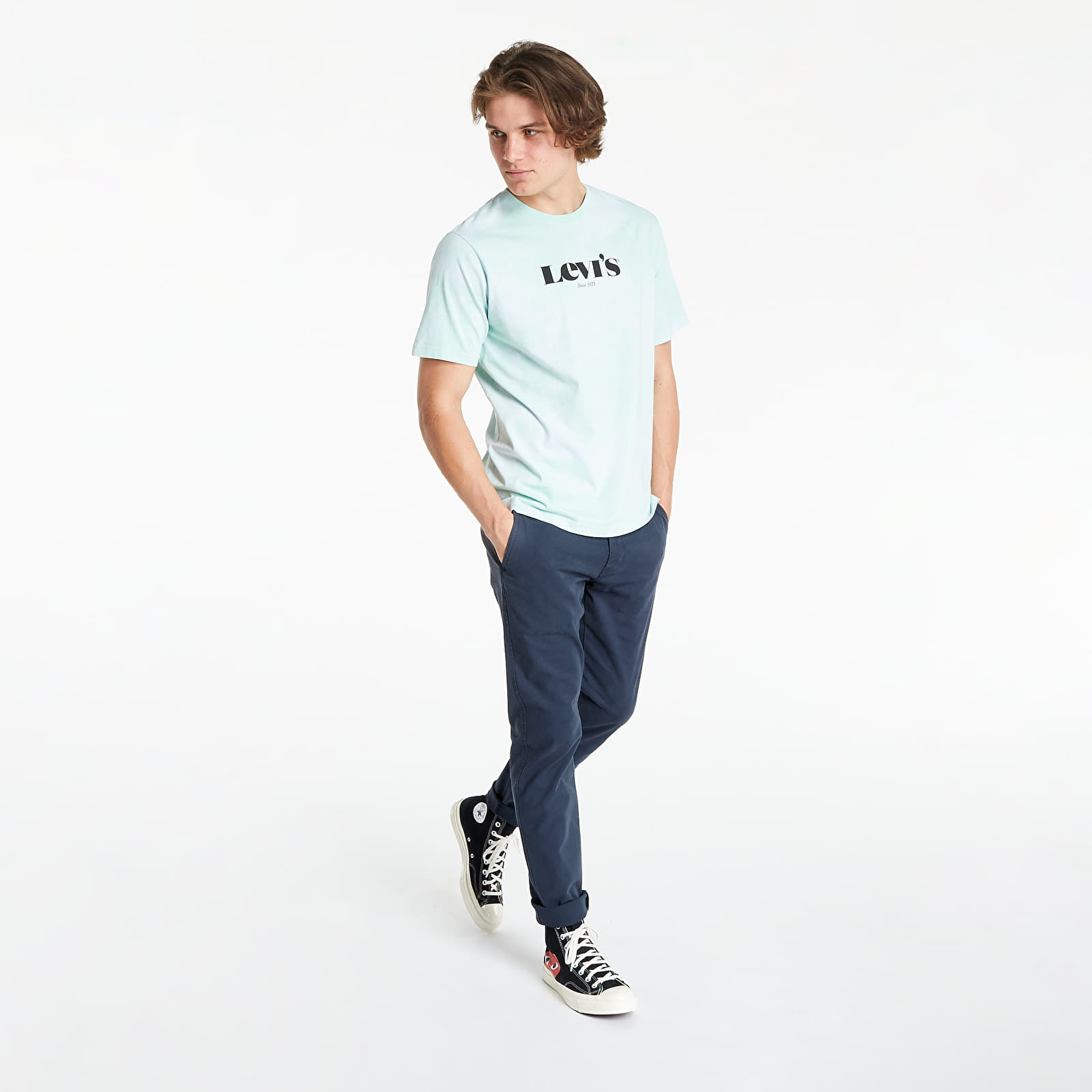 Tricouri  Levi's® Logo Tee Green/ Blue