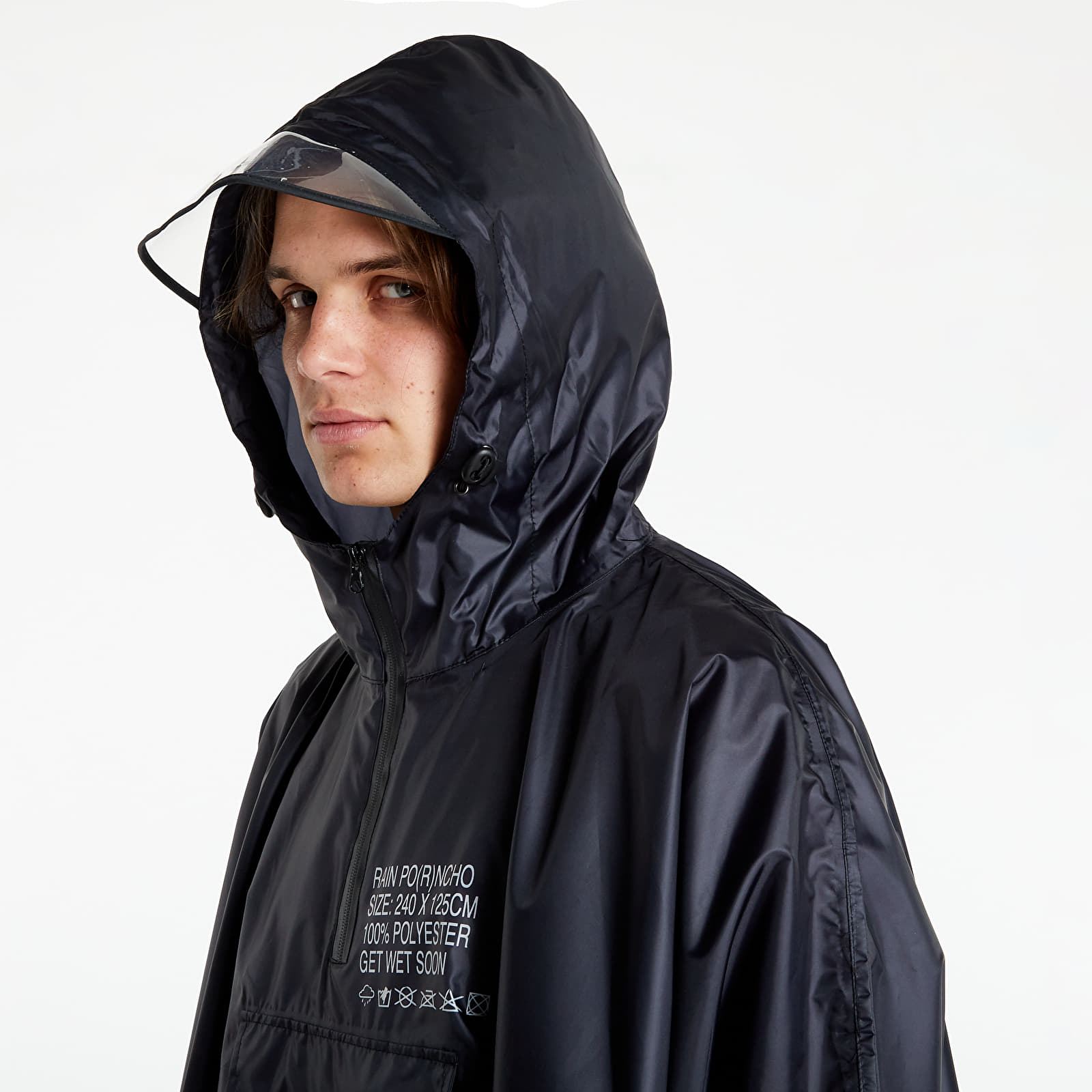 Bundy LIFE IS PORNO Rain Po(r)ncho 21 Black