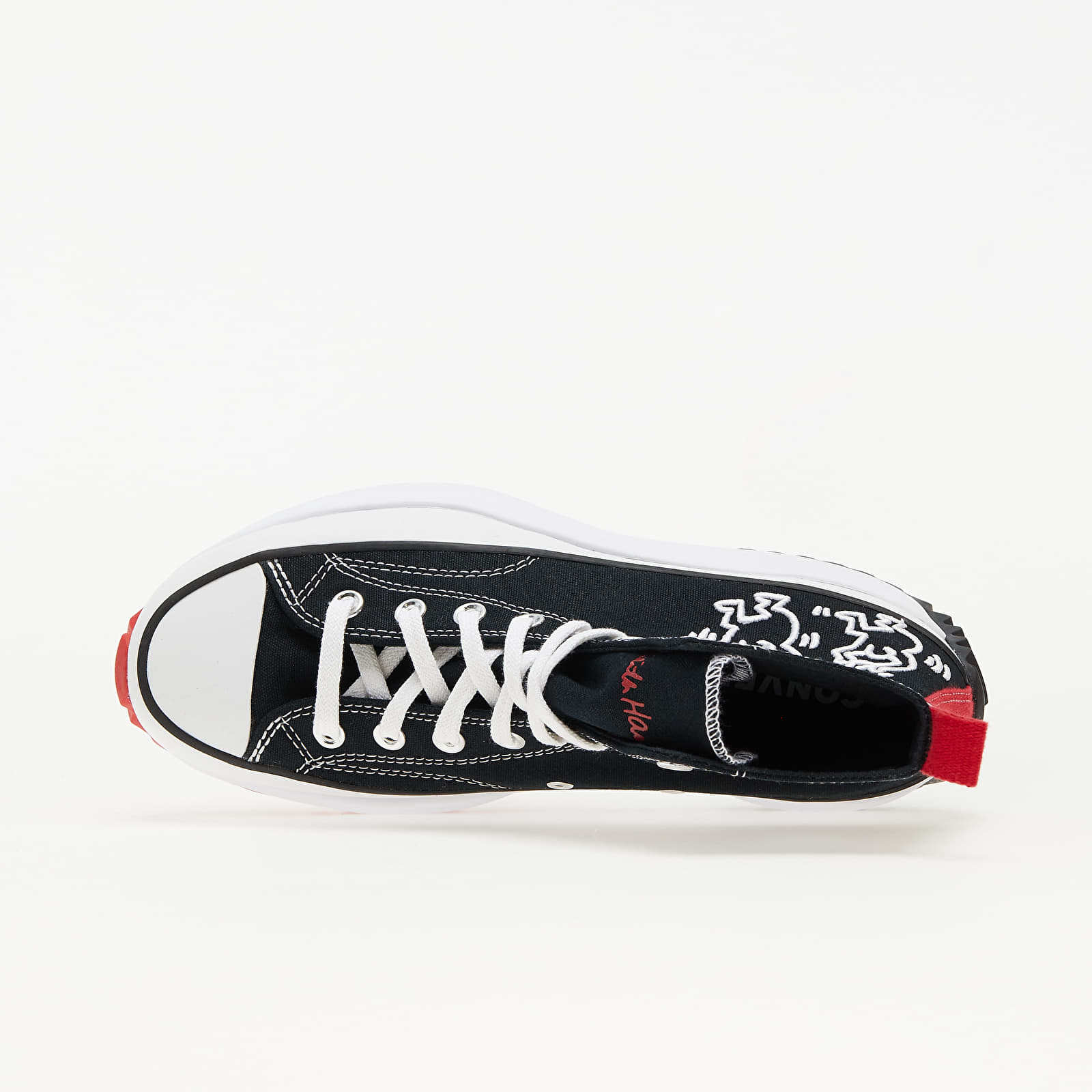 Încălțăminte și sneakerși pentru femei Converse x Keith Haring Run Star Hike Hi Black/ White/ Red
