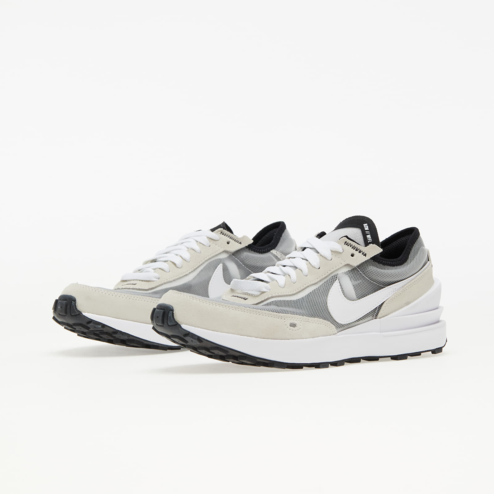 Kids' sneakers and shoes Nike Waffle One (GS) Summit White/ White-Black-Orange