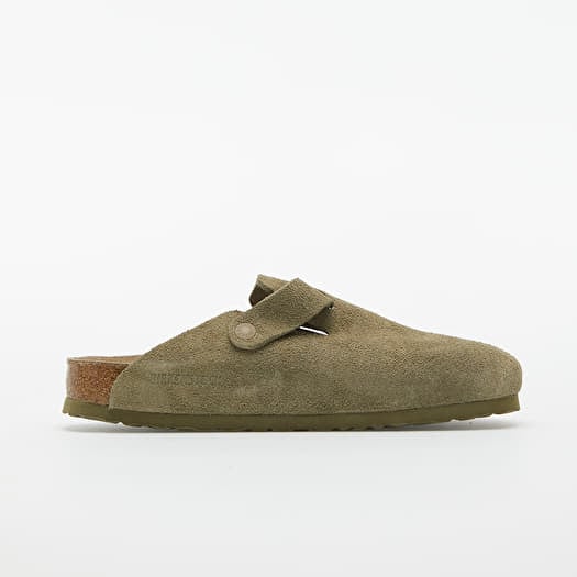 Birkenstock boston green suede online