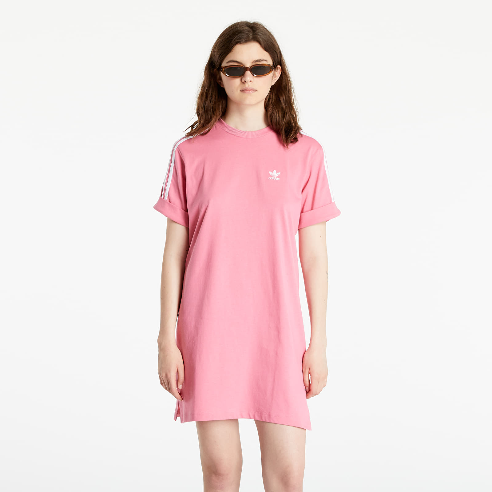Šaty adidas Adicolor Classics Roll-Up Sleeve Tee Dress Rose Tone