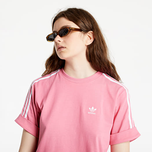 Kleider adidas Adicolor Classics Roll Up Sleeve Tee Dress Rose Tone Footshop