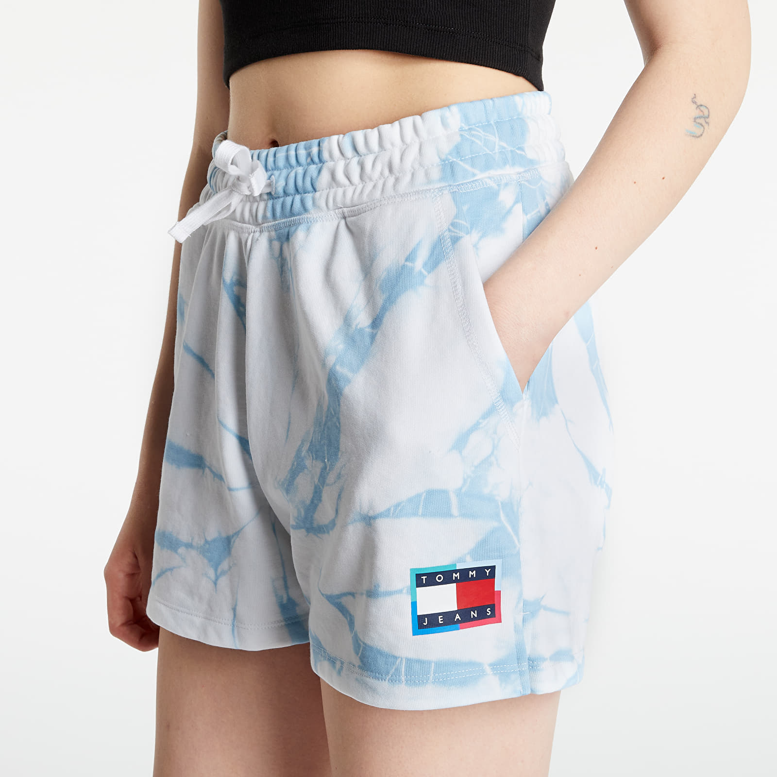 Kraťasy Tommy Jeans Tie Dye Knit Shorts Tie Dye Print