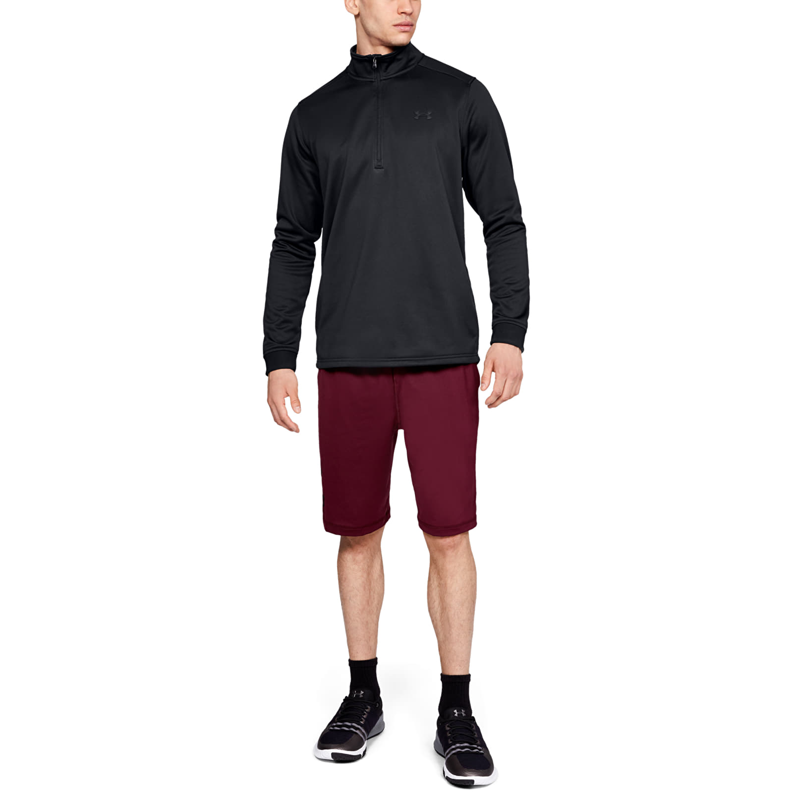 Sudaderas Under Armour Fleece 1/2 Zip Black