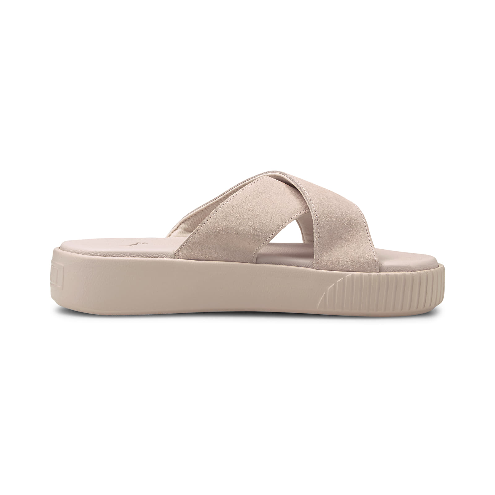 Suede puma slides top