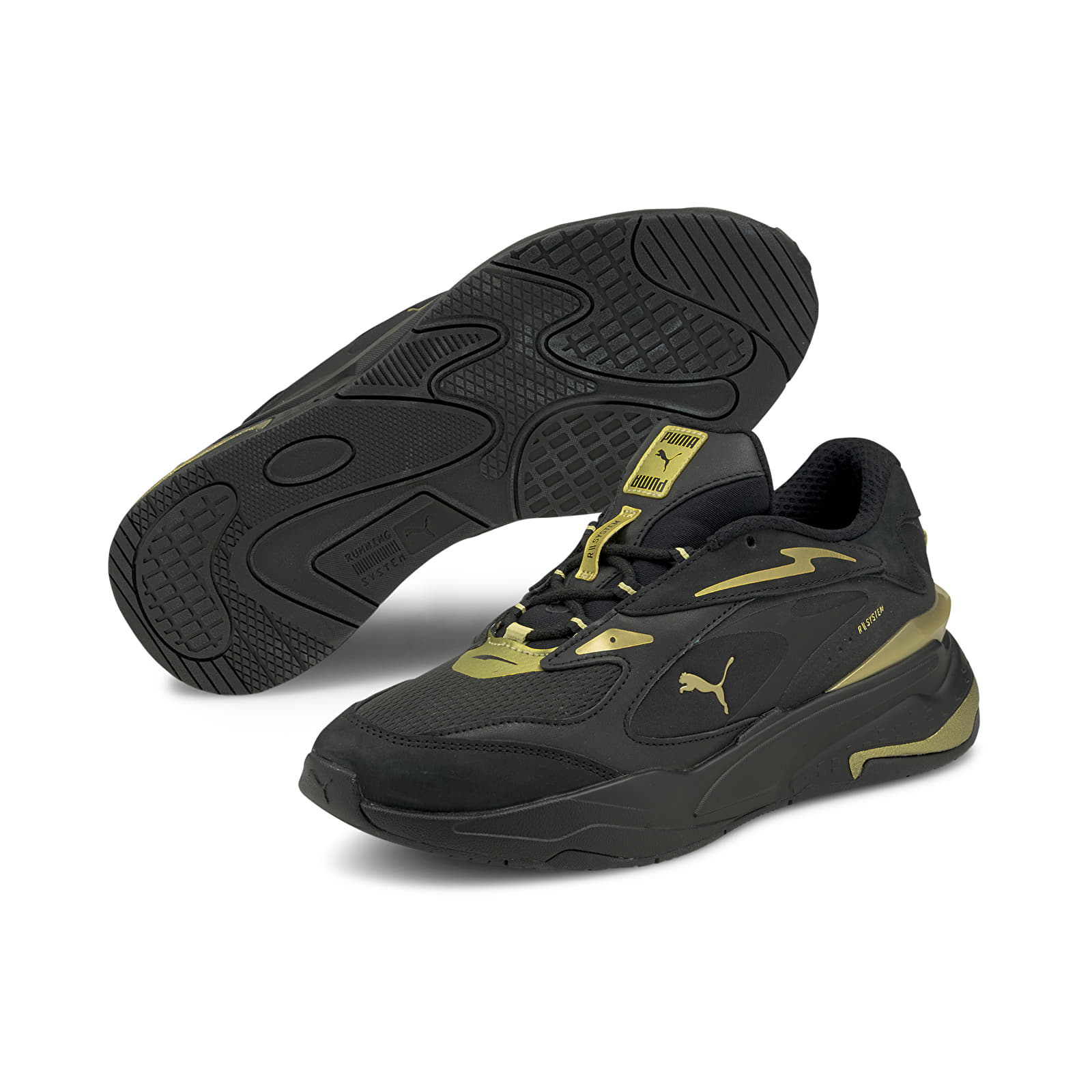 Men s shoes Puma RS Fast Metal V2 Puma Black Puma Team Gold Footshop