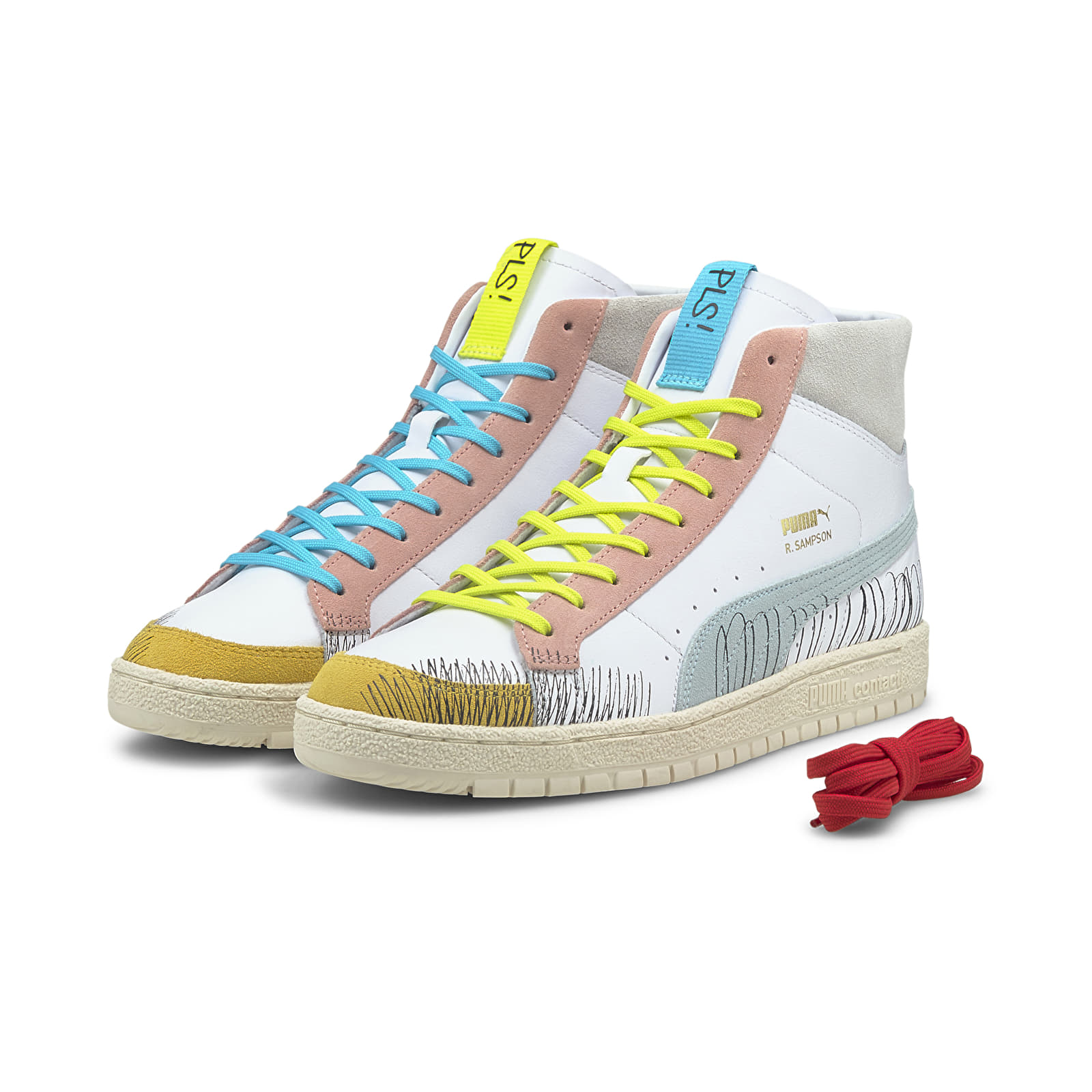 Buty męskie Puma Ralph Sampson 70 Michael Lau Puma White-Blue Glow