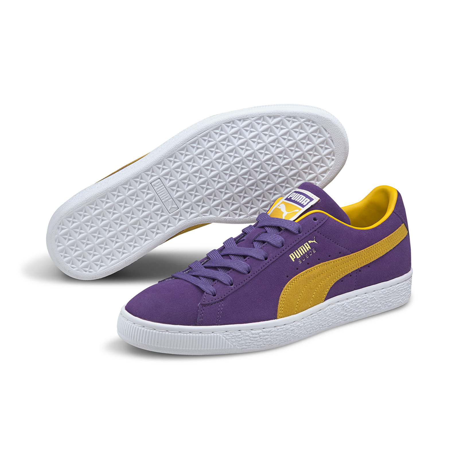 Men s shoes Puma Suede Teams Prism Violet Spectra Yellow Footshop