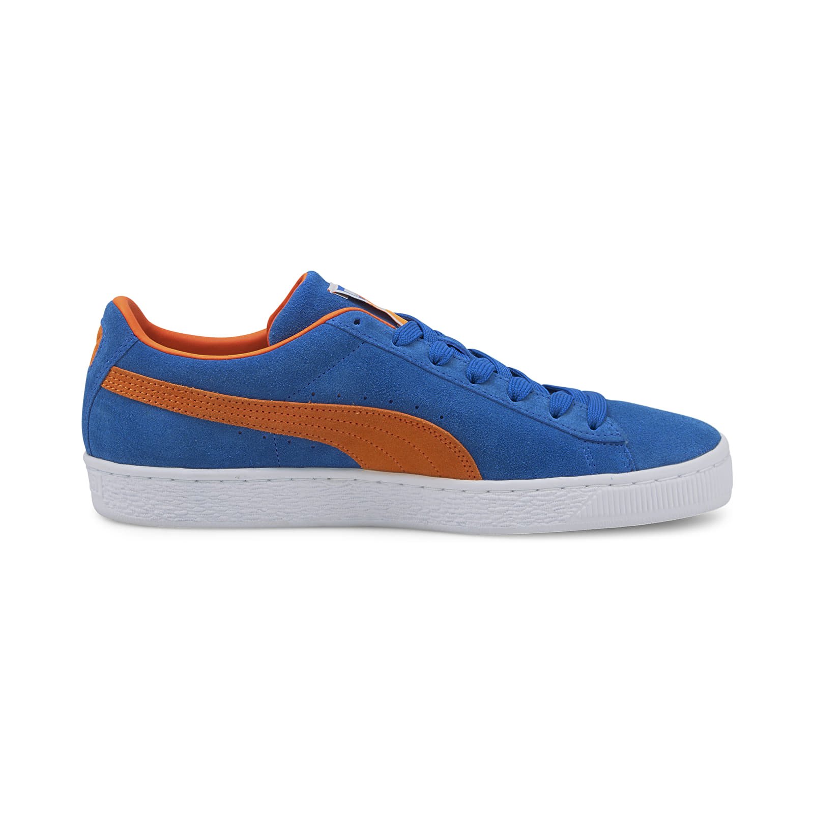 Puma suede blue and hot sale orange