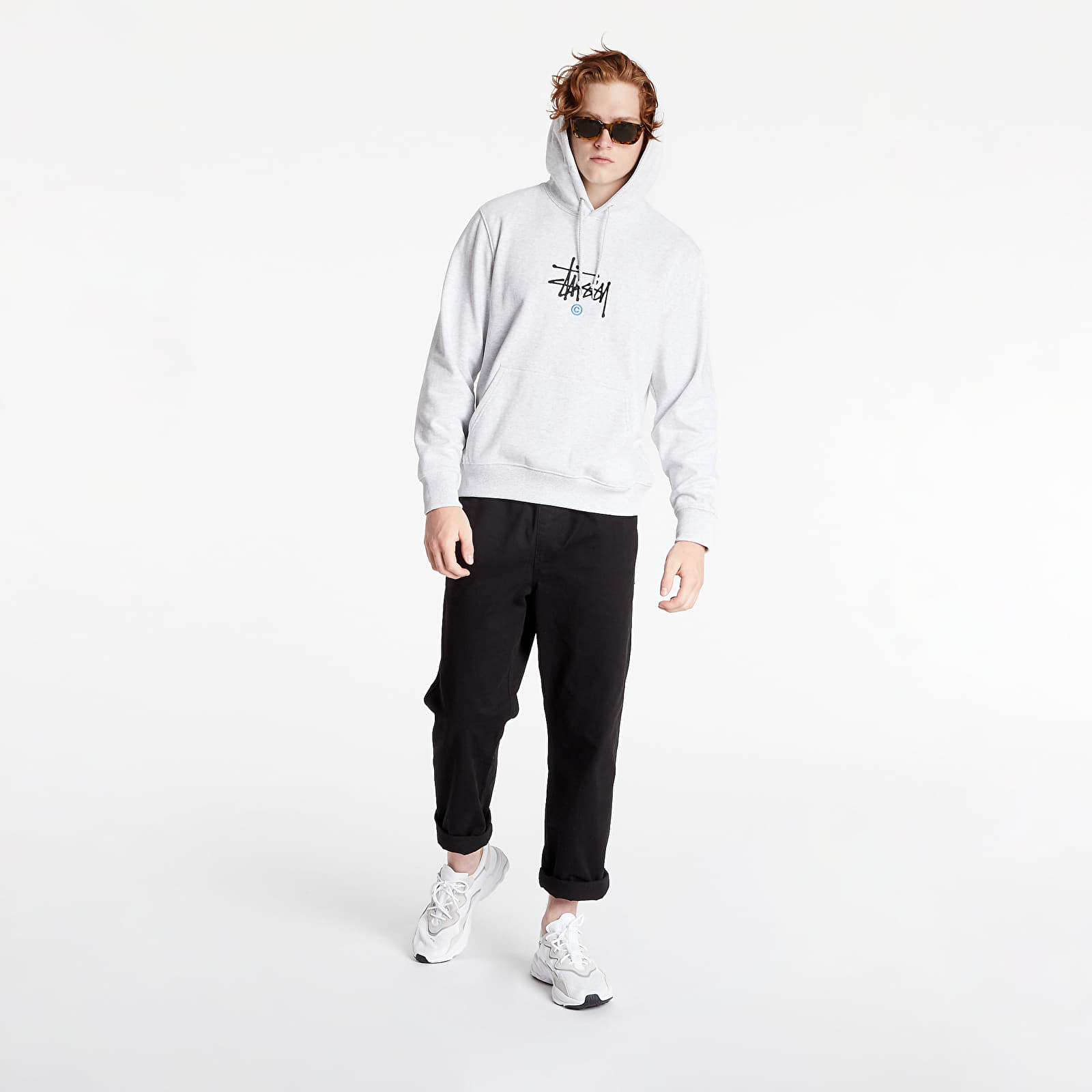 Hoodies and sweatshirts Stussy Copyright App. Hoodie Ash Heather Footshop