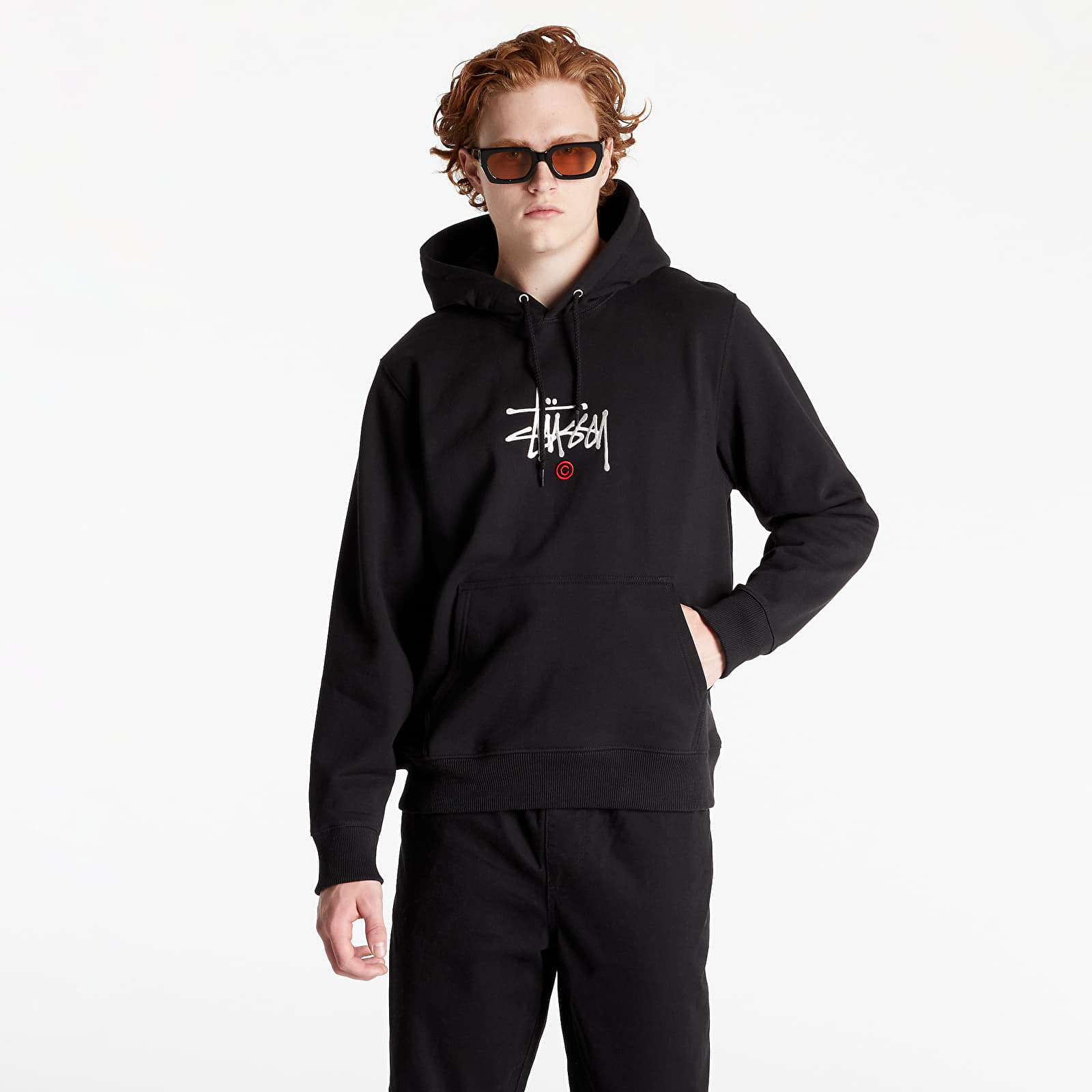 Stussy copyright applique hoodie top