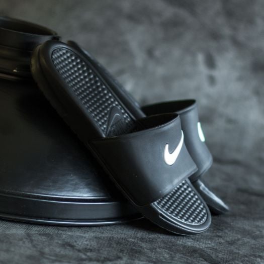 Women s shoes Nike Wmns Benassi Shower Slide Black White Footshop